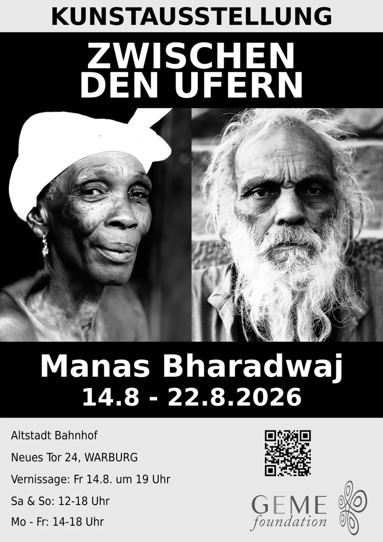 Zwischen den Ufern exhibition poster